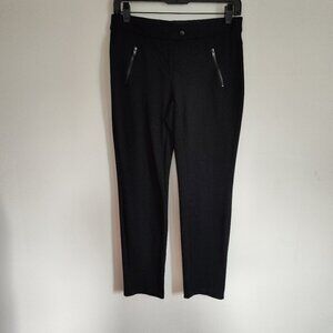 Ladies Petite SZ 6P Alfani Black Ponte-Knit Leggings